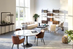 Aboah, Eettafel, Rond, Wit Marmer, 145 Cm