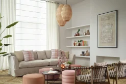 Aimee, Hanglamp, Raffia En Ijzer, L