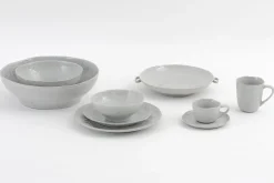 Alanah, Bord, Keramiek, Grijs, 21,5Cm