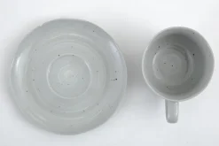 Alanah, Kop En Schotel, Keramiek, Grijs, 150 Ml
