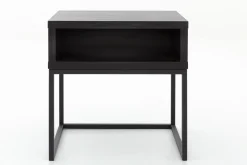 Armand, Bijzettafel, Zwart Eiken En Metaal