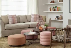 Beatrice, Poef, Rond, Roze