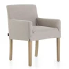 Billy, Fauteuil, Berken, Gebroken Wit Linnen