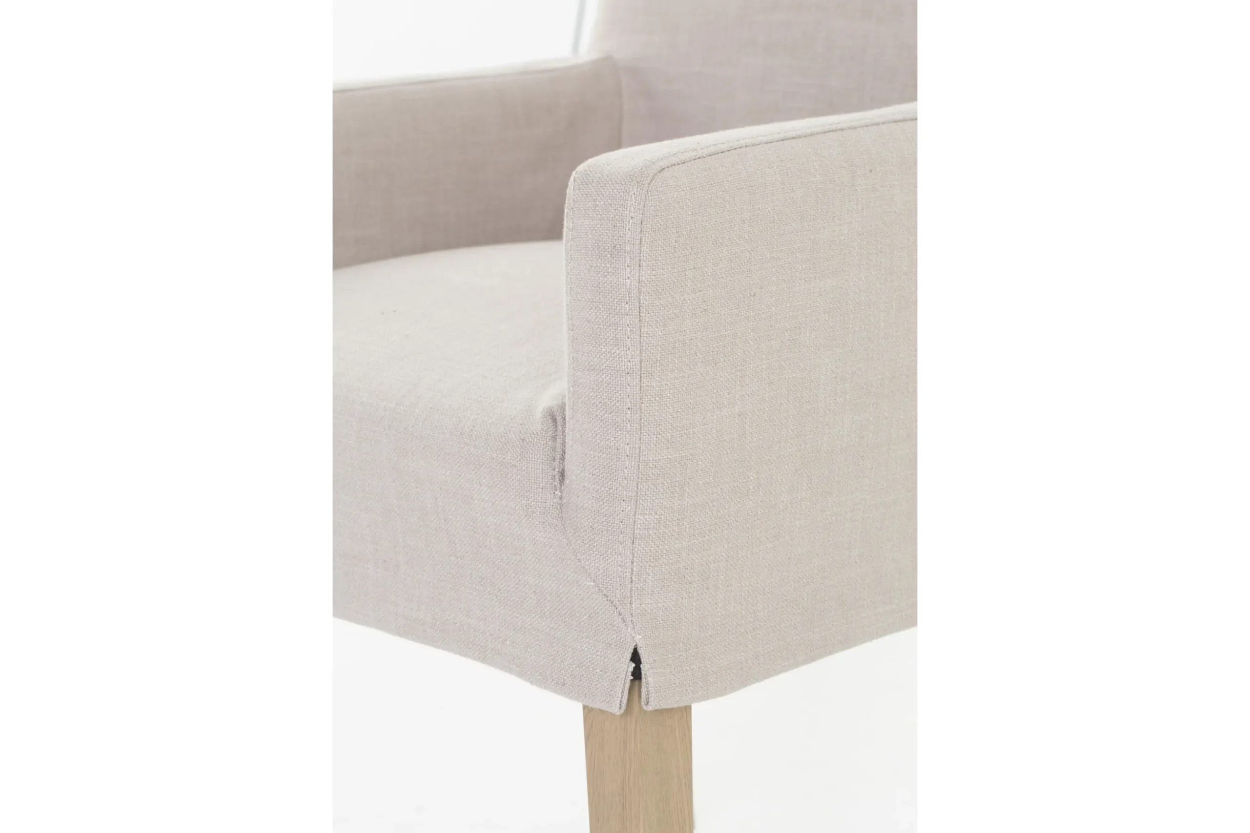 Billy, Fauteuil, Berken, Gebroken Wit Linnen