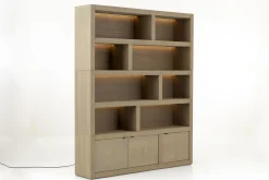 Bjorn, Boekenkast, Verweerd Eiken, Met Dimbare Led-Verlichting