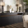 Bjorn, Dressoir, Zwart, 4 Deurs, Met Dimbare Led-Verlichting