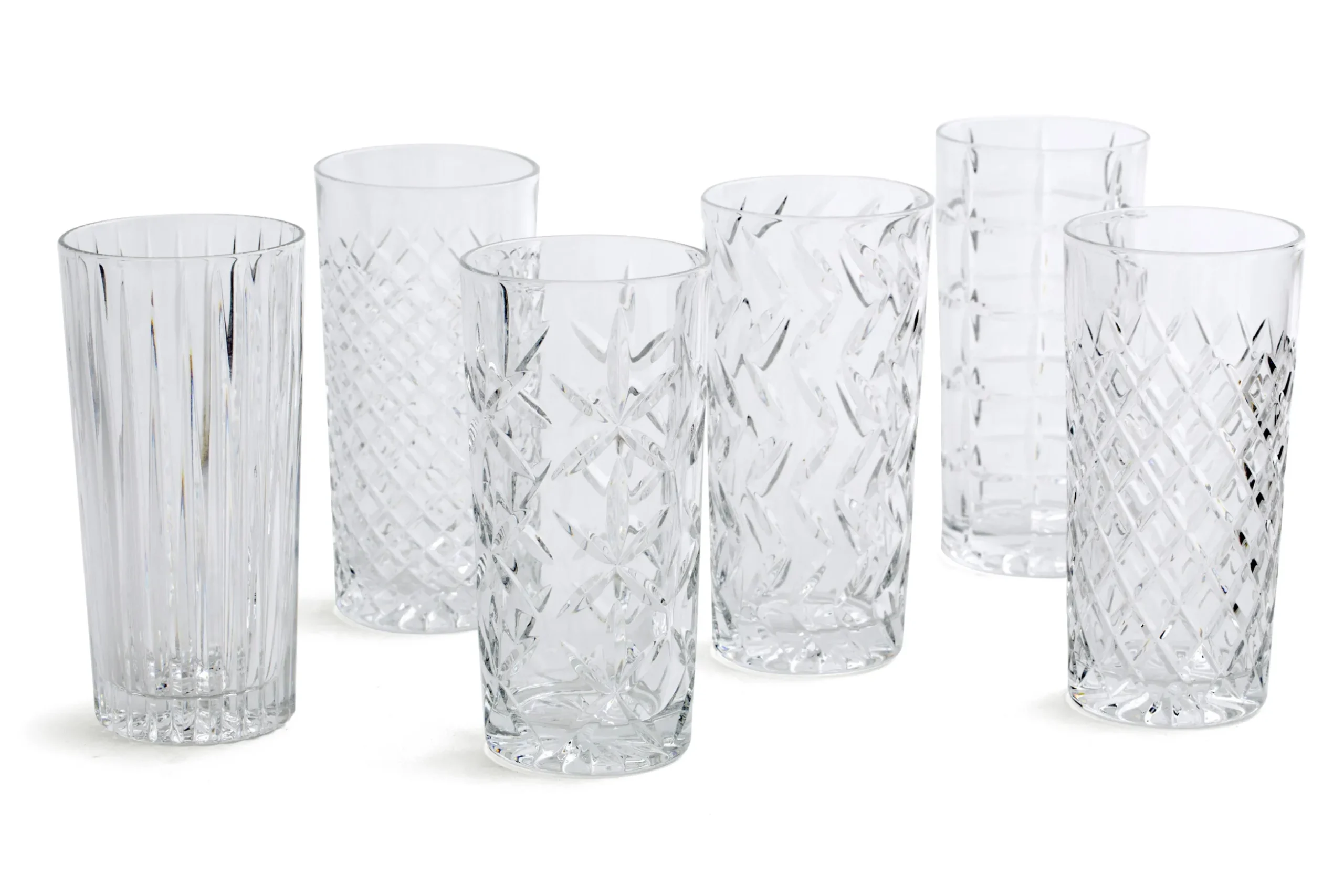 Bogart, Hoog Glas, Handgeslepen, Set Van 6