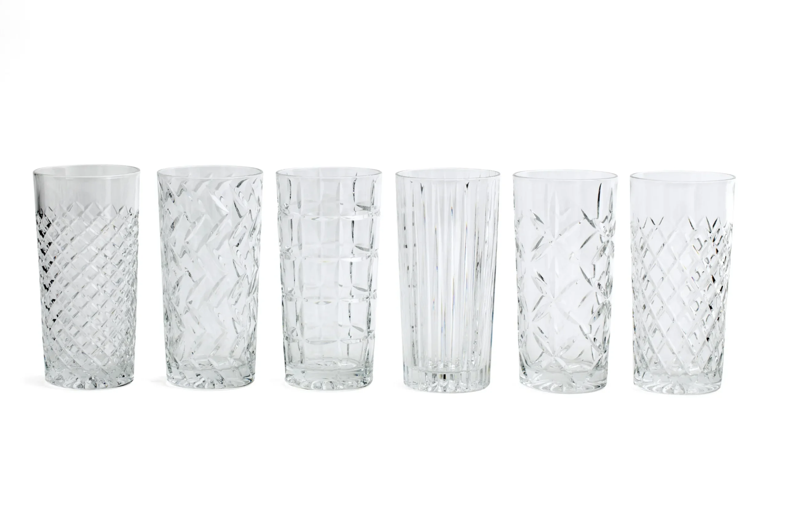 Bogart, Hoog Glas, Handgeslepen, Set Van 6