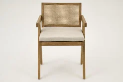 Bruno, Fauteuil, Eiken, Riet, Met Kussen