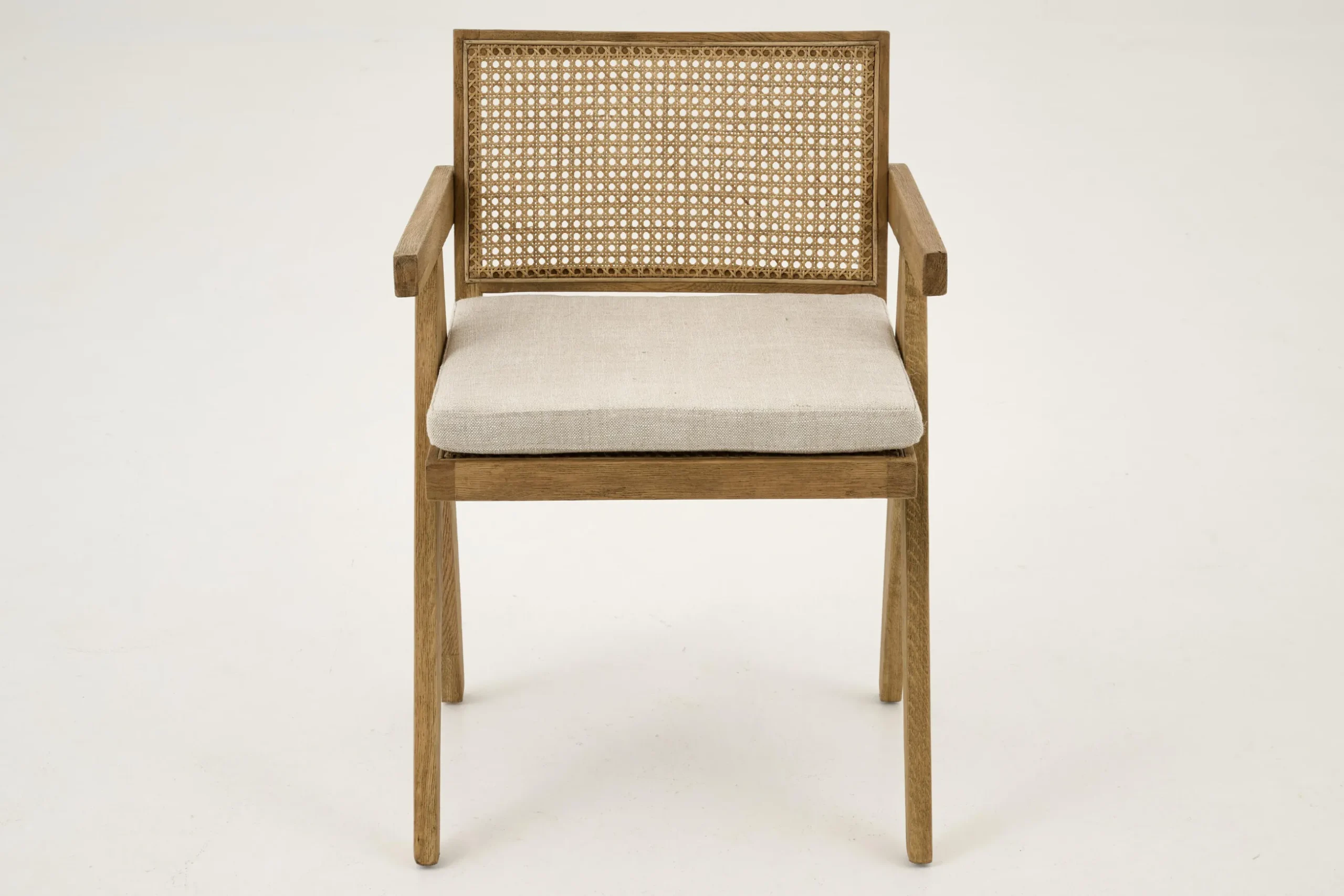 Bruno, Fauteuil, Eiken, Riet, Met Kussen