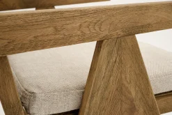 Bruno, Fauteuil, Eiken, Riet, Met Kussen