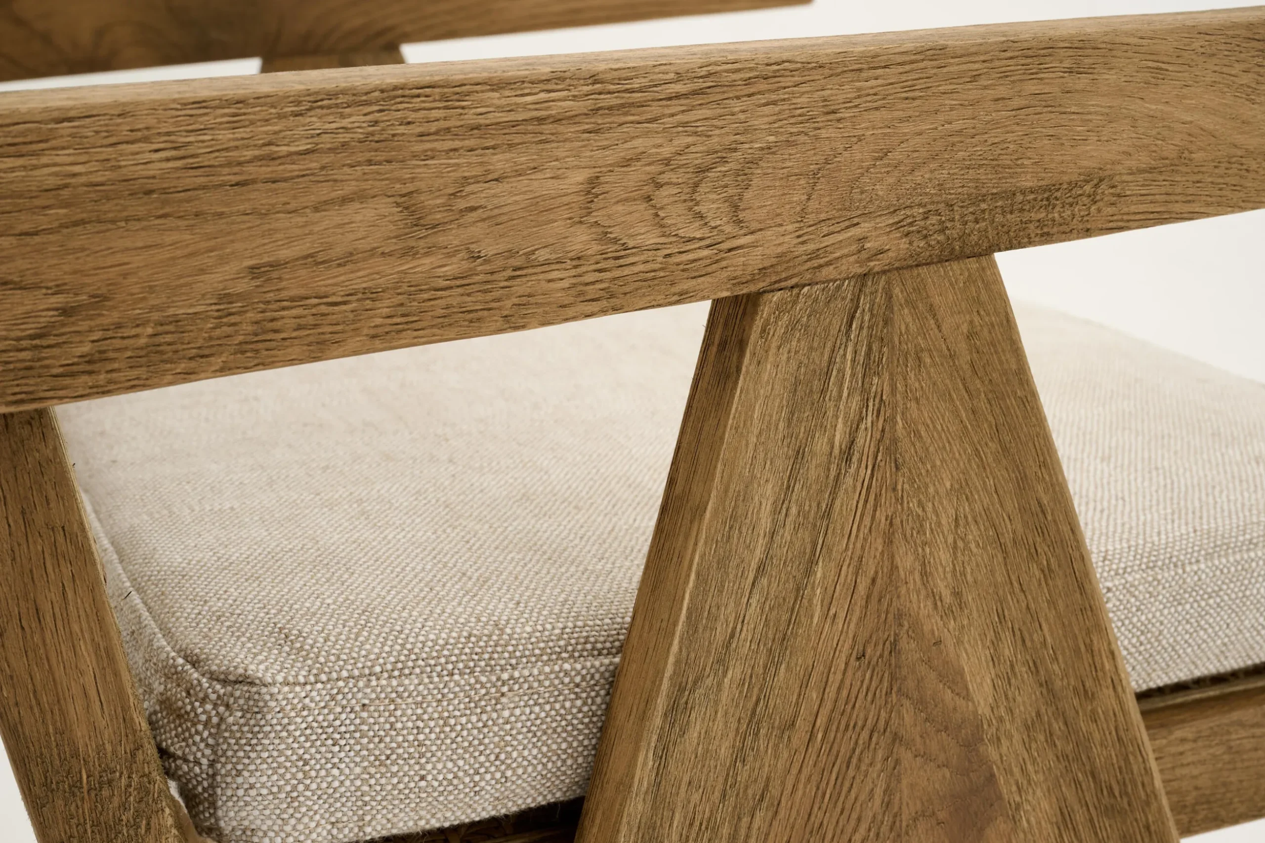 Bruno, Fauteuil, Eiken, Riet, Met Kussen