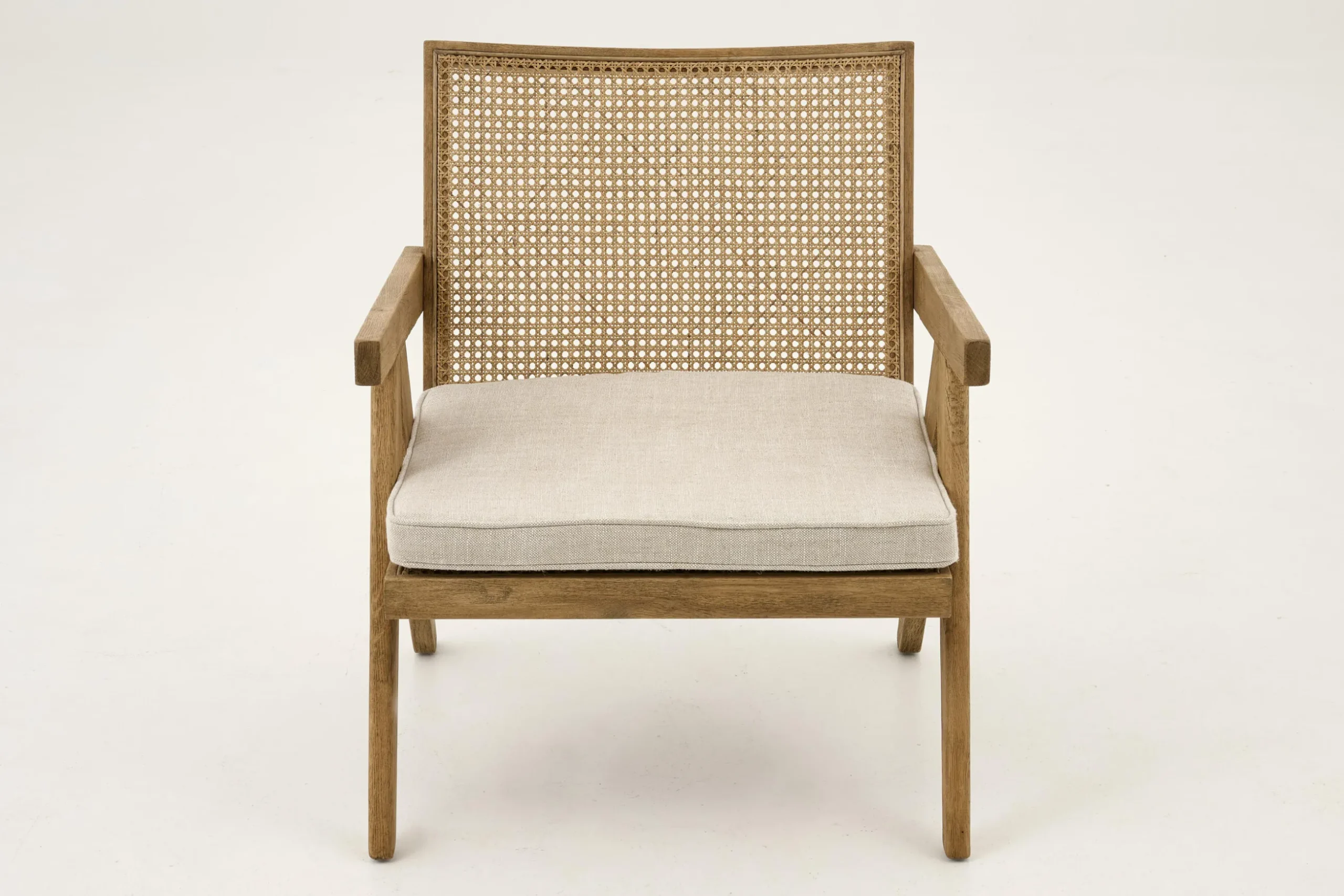 Bruno, Fauteuil, Eiken, Riet, Met Kussen