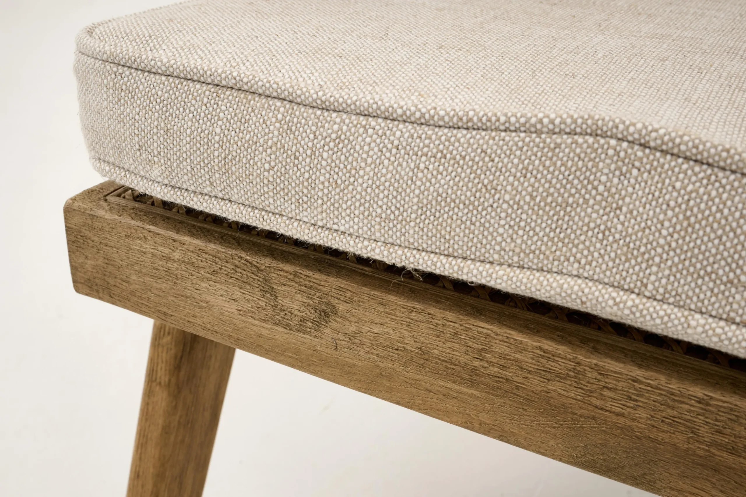 Bruno, Fauteuil, Eiken, Riet, Met Kussen