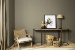 Bruno, Fauteuil, Eiken, Riet, Met Kussen