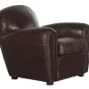 Burnham, Club Fauteuil, Donkerbruin, Leer