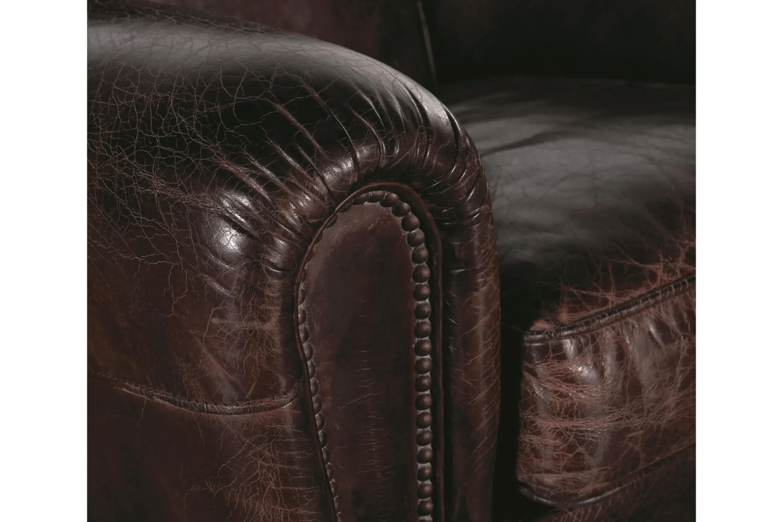 Burnham, Club Fauteuil, Donkerbruin, Leer