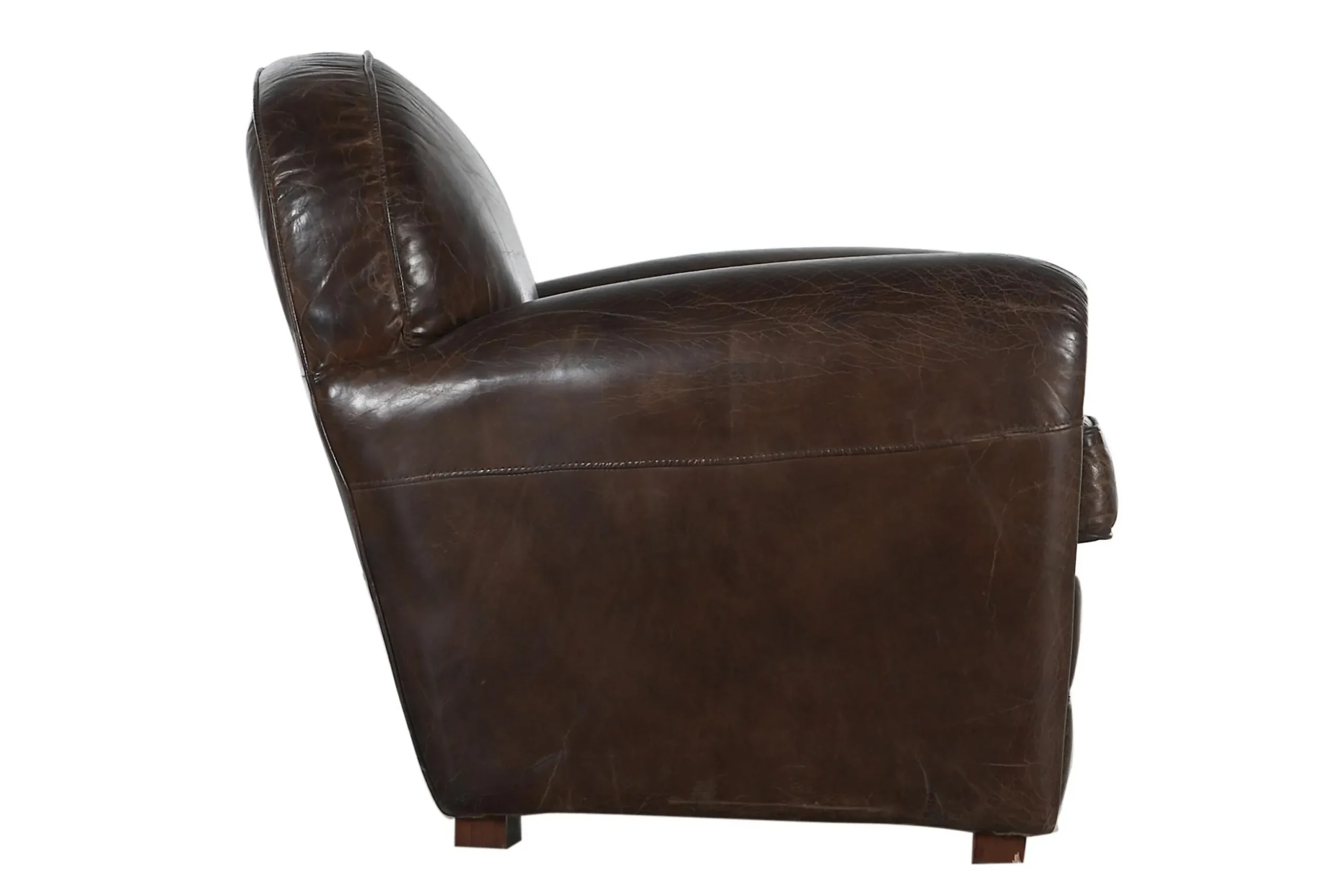 Burnham, Club Fauteuil, Donkerbruin, Leer