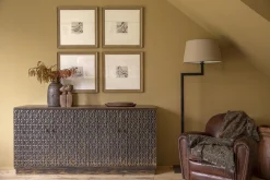 Burnham, Club Fauteuil, Donkerbruin, Leer
