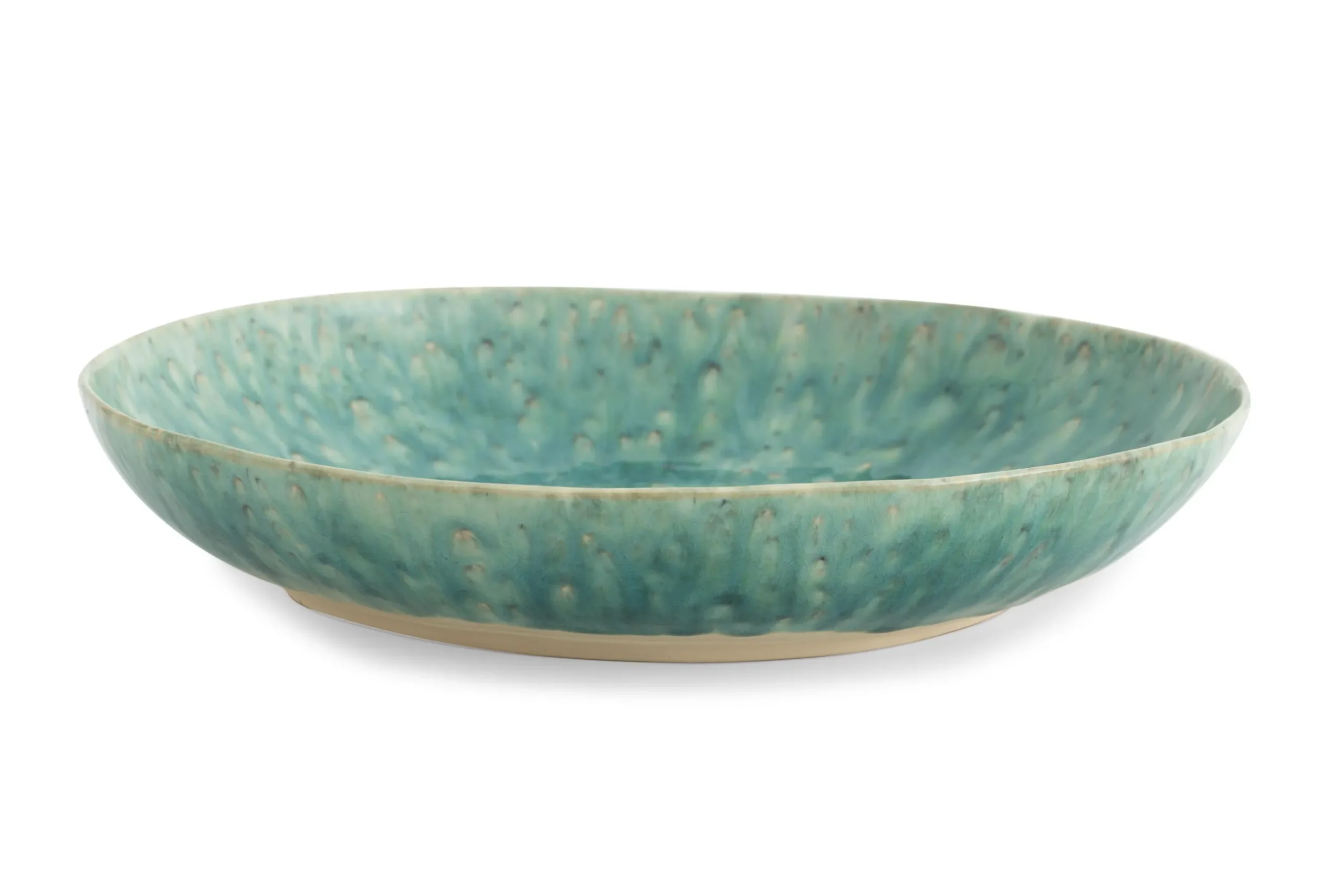 Cresta, Serveerschaal, Keramiek, Turkoois, Rond, 37 Cm