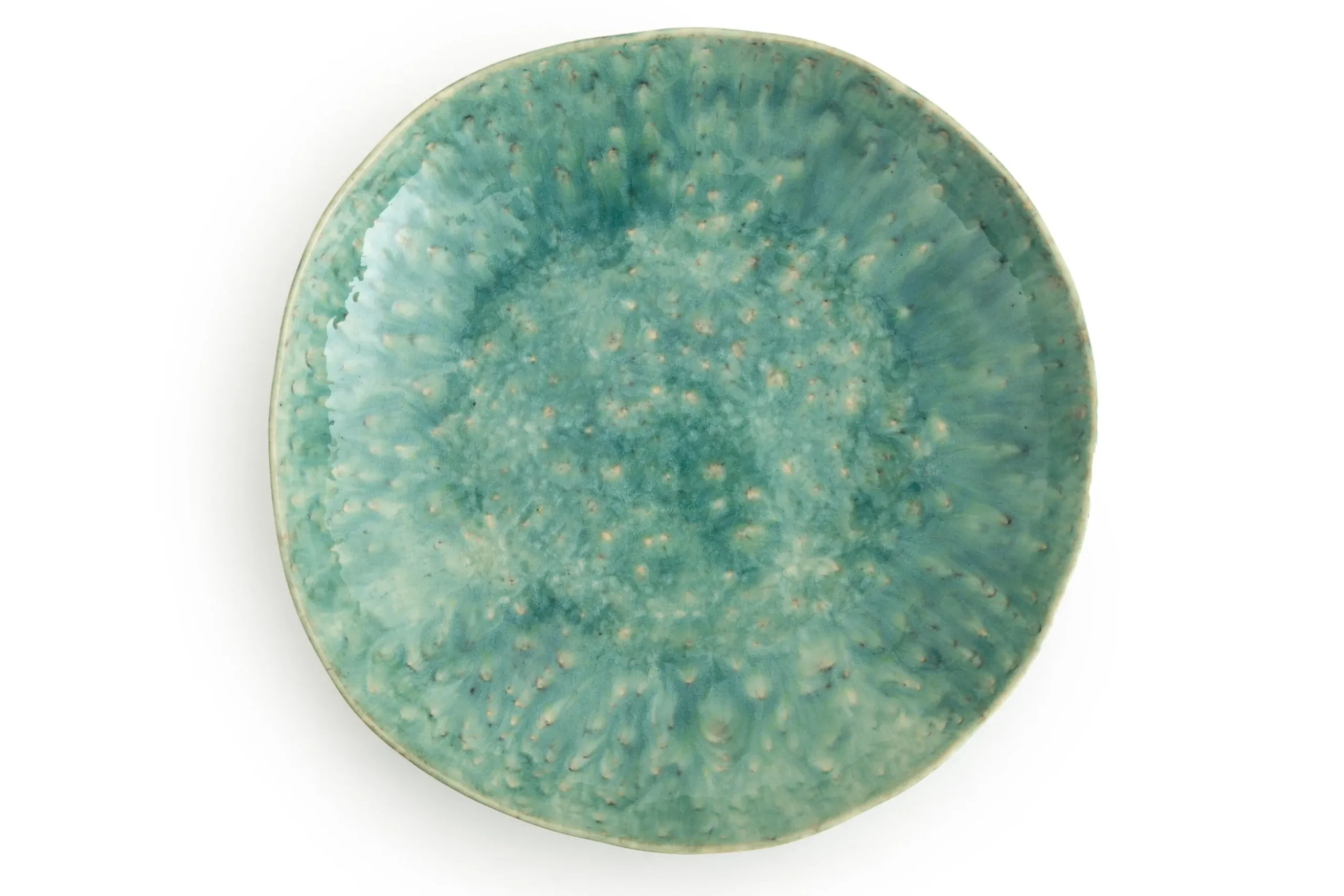 Cresta, Serveerschaal, Keramiek, Turkoois, Rond, 37 Cm