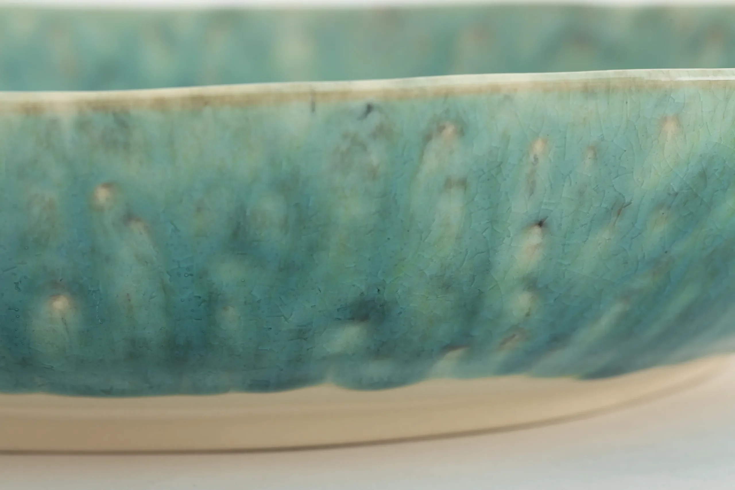 Cresta, Serveerschaal, Keramiek, Turkoois, Rond, 37 Cm