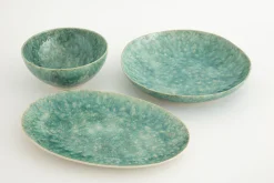Cresta, Serveerschaal, Keramiek, Turkoois, Rond, 24Cm