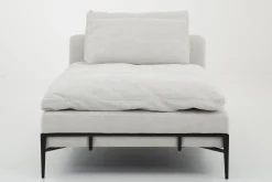 Floria, Fauteuil, Natuurlijk Linnen En Zwart Metaal