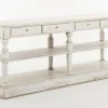 Henrice, Consoletafel, 3 Niveaus, 4 Laden, Antieke Afwerking