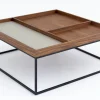 Jalon, Salontafel, Vierkant, Hout En Metaal