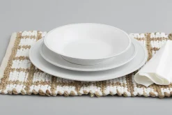 Jille, Bord, Keramiek, Wit, 34Cm