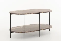 Karina, Salontafel, Marmer En Metaal, Rood