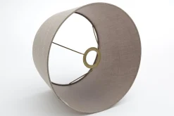 Lindro, Lampenkap, Naturel En Grijs, Cilinder, 30 Cm