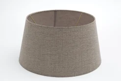 Lindro, Lampenkap, Naturel En Grijs, Cilinder, 35 Cm