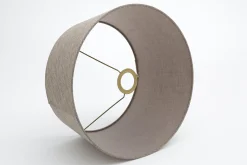 Lindro, Lampenkap, Naturel En Grijs, Cilinder, 35 Cm
