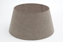 Lindro, Lampenkap, Naturel En Grijs, Cilinder, 40 Cm