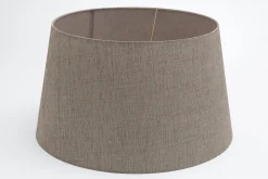 Lindro, Lampenkap, Naturel En Grijs, Cilinder, 50 Cm