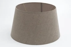Lindro, Lampenkap, Naturel En Grijs, Cilinder, 45 Cm