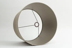 Lindro, Lampenkap, Natuurlijk En Zilver, Cilinder, 50 Cm