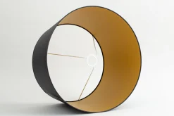 Lindro, Lampenkap, Zwart En Goud, Cilinder, 50 Cm