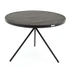 Madison, Bijzettafel, Eiken En Metaal, Rond, 60 Cm, Donkerbruin