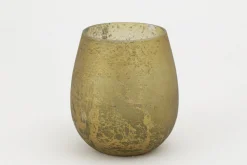 Malea, Theelichthouder, Glas, Geel, M