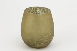 Malea, Theelichthouder, Glas, Geel, M
