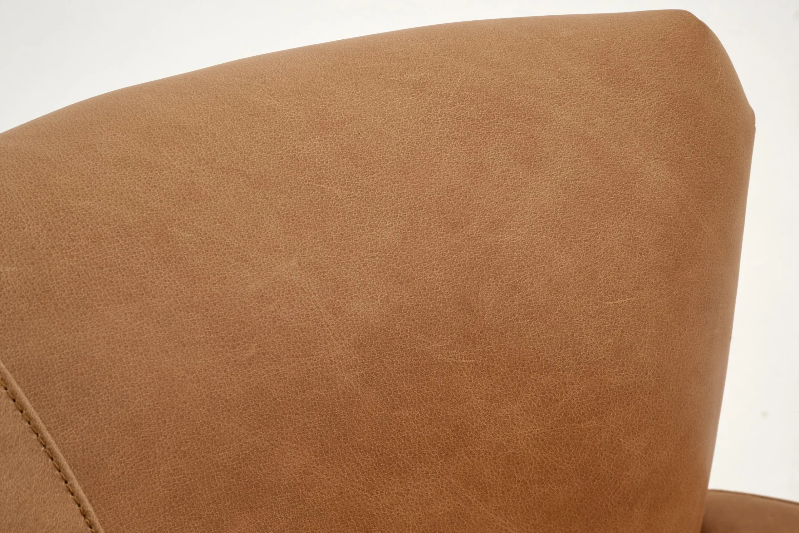 Marchetti, Fauteuil, Leer Cognoac, Draaibaar