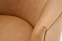 Marchetti, Fauteuil, Leer Cognoac, Draaibaar