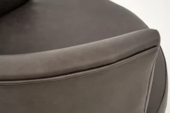 Marchetti, Fauteuil, Leer Zwart, Draaibaar