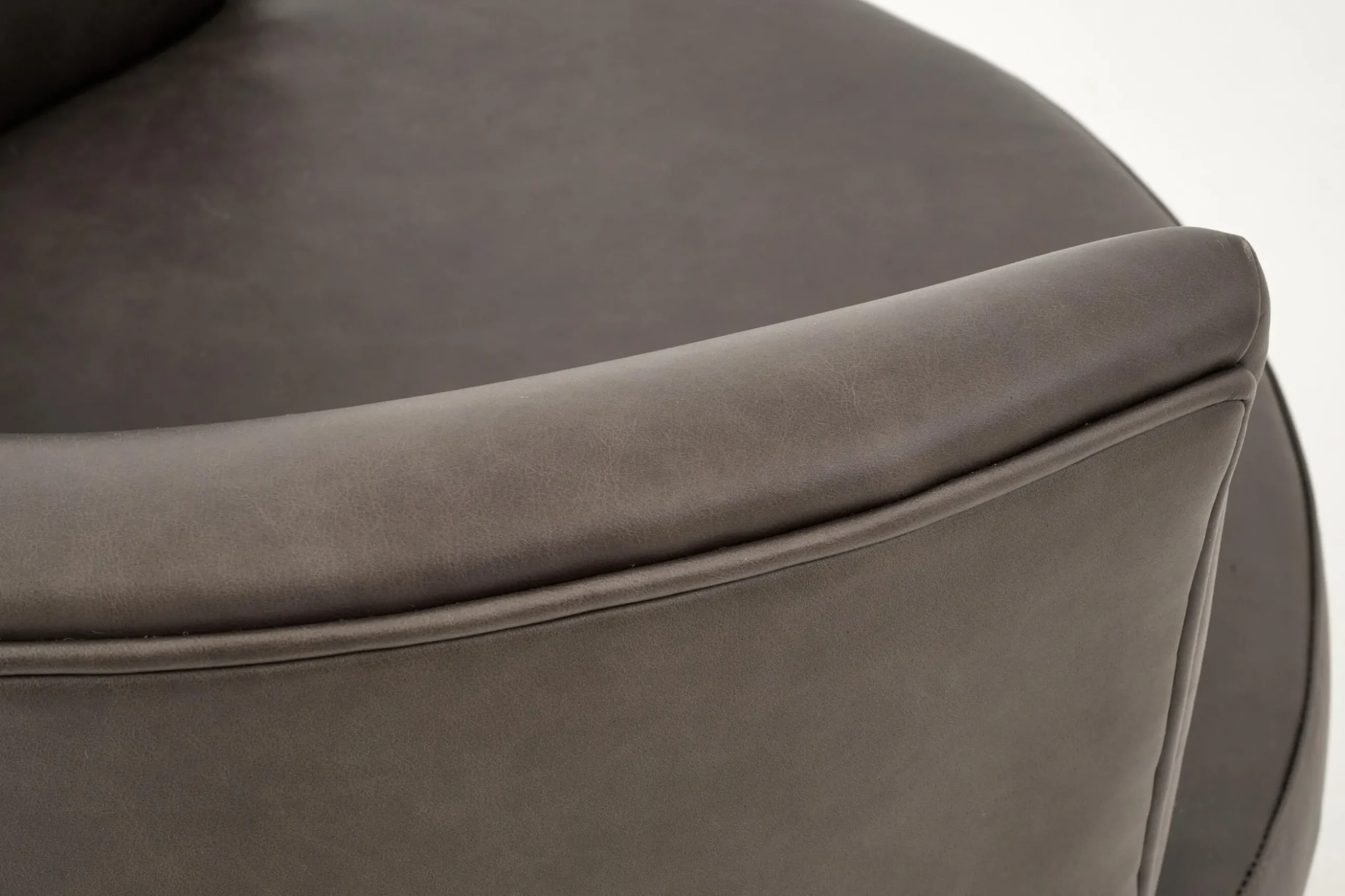 Marchetti, Fauteuil, Leer Zwart, Draaibaar