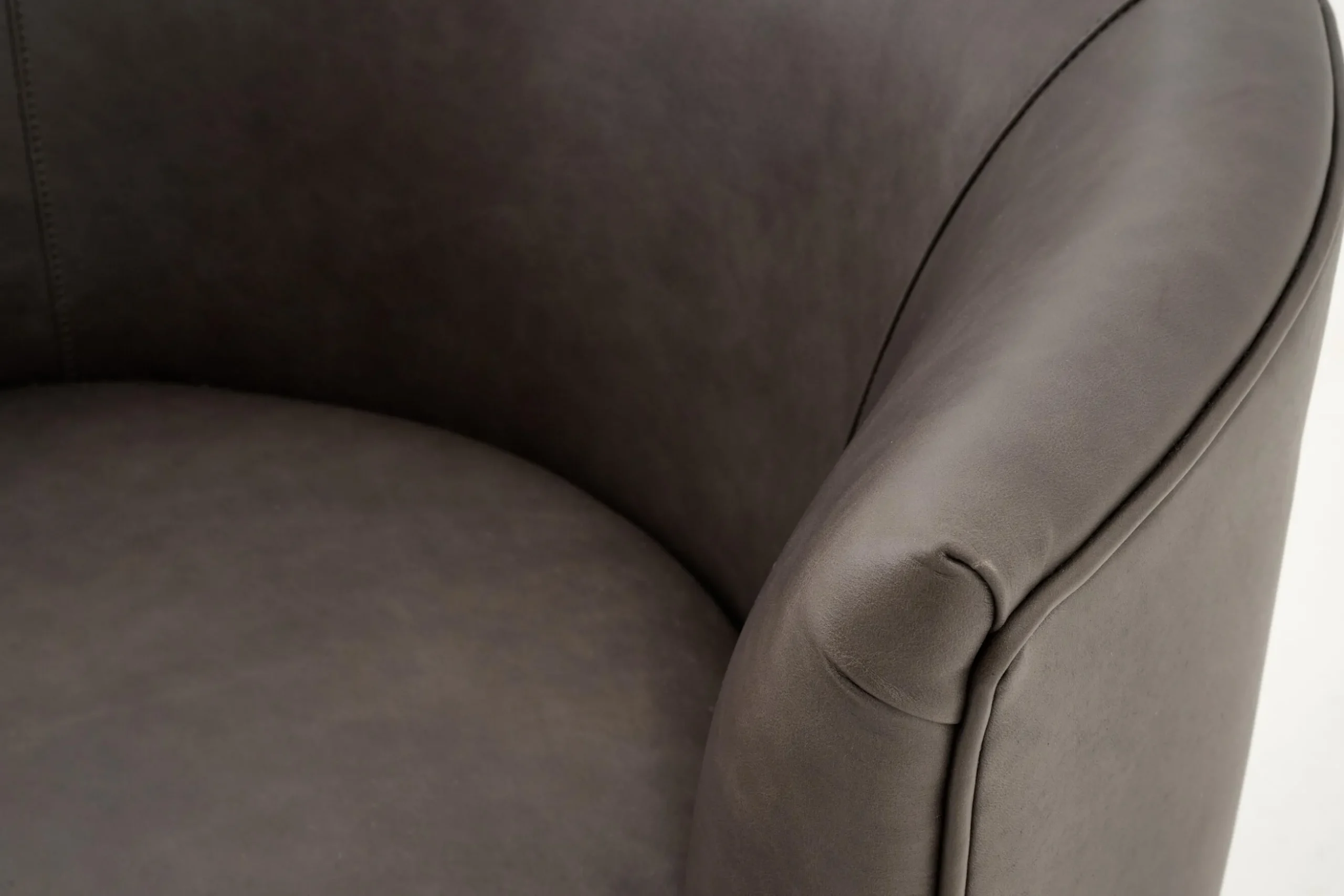 Marchetti, Fauteuil, Leer Zwart, Draaibaar