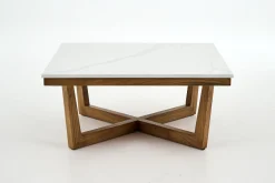 Marnix, Salontafel, Eiken En Steen, 90X90