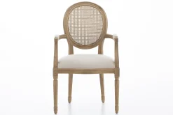 Medy, Fauteuil, Eiken, Natuurlijk Linnen